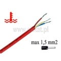 Przewód silikonowy SIHF 3x1,5 czerwony, linka, Cu 