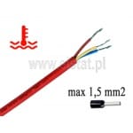 Przewód silikonowy SIHF 3x1,5 czerwony, linka, Cu 