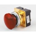 Przycisk czerwony; grzyb: mocowanie metalowe; NO; NC; fi 30mm 