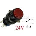 Przycisk sterowniczy; chwilowy; 16mm; czerwony; LED 24V; LAS1-AY-11R