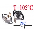 Termostat bimetaliczny 16A; zakres: 105°C; NC; konektory pionowe