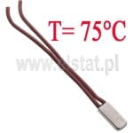 Termostat 75°C; bimetaliczny; metalowy; 6A/250V; NC