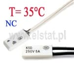 KSD9700; termostat 35°C; bimetaliczny; 5A/250V; NC