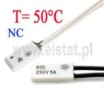KSD9700; termostat 50°C; bimetaliczny; 5A/250V; NC