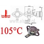 Termostat bimetaliczny; zakres: 105°C; typ KSD301A; 10A; NC 