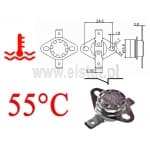 Termostat bimetaliczny; zakres: 55°C; typ KSD301A; 10A; NC 