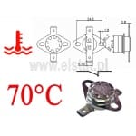 Termostat bimetaliczny; zakres: 70°C; typ KSD301A; 10A; NC 