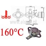 Termostat bimetaliczny; zakres: 160°C; typ KSD301A; 10A; NC 