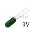 Żarówka  9V    50mA  miniaturowa zielona  